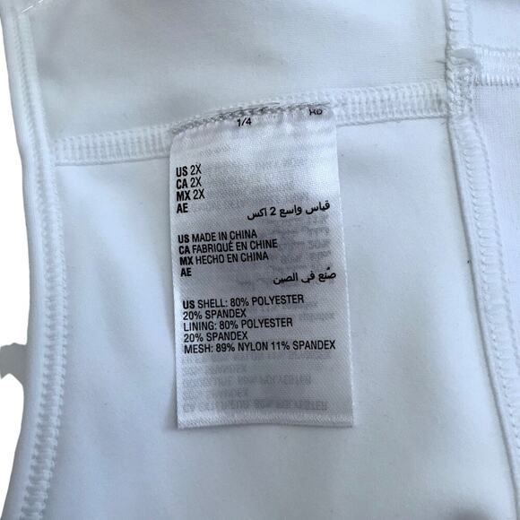 Ideology NWT White Sports Bra Women 2X - Picture 10 of 11